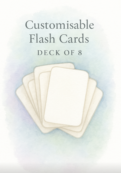 Customisable Flash Cards - Deck of 8